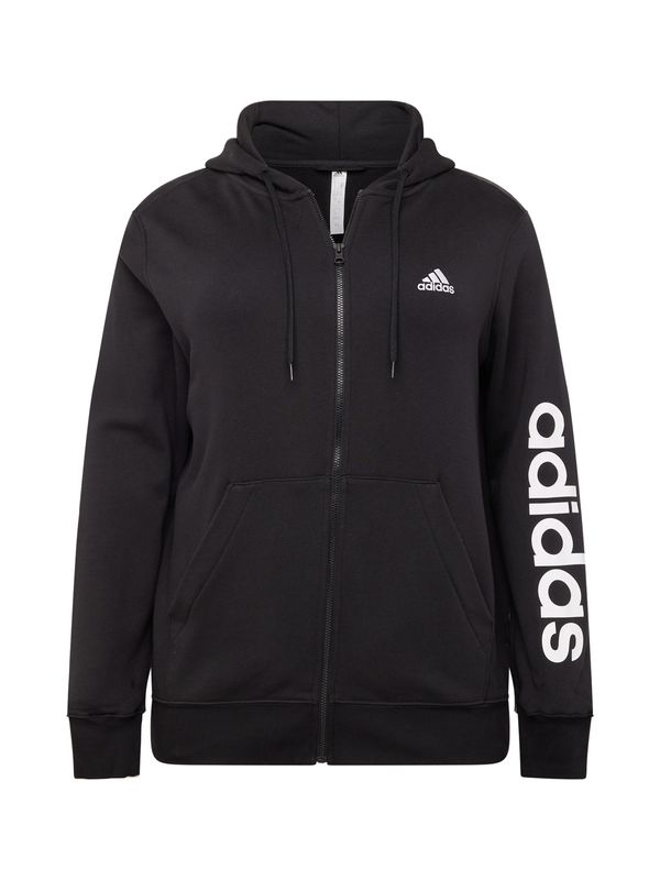 ADIDAS PERFORMANCE ADIDAS PERFORMANCE Спортна жилетка с качулка  черно / бяло