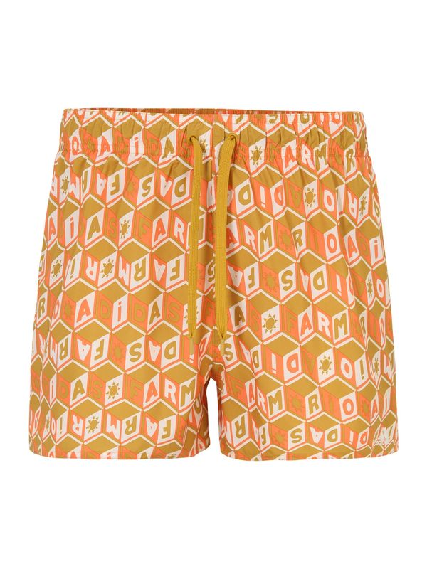 ADIDAS SPORTSWEAR ADIDAS SPORTSWEAR Борд шорти 'Farm 3s Clx Vsl'  златистожълто / оранжево / бяло