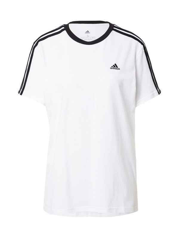 ADIDAS SPORTSWEAR ADIDAS SPORTSWEAR Функционална тениска 'Essentials 3-Stripes'  черно / бяло