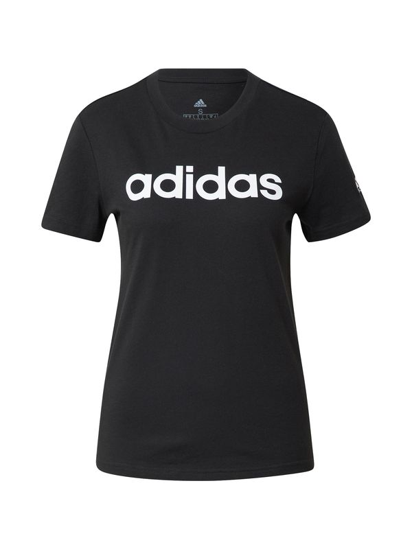 ADIDAS SPORTSWEAR ADIDAS SPORTSWEAR Функционална тениска 'Essentials  Logo'  черно / бяло