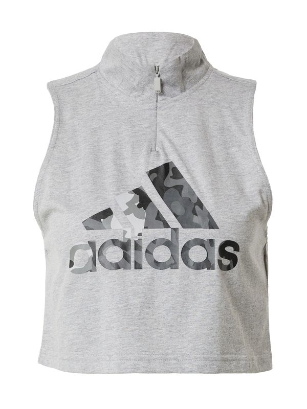 ADIDAS SPORTSWEAR ADIDAS SPORTSWEAR Функционална тениска 'Graphic'  светлосиво / тъмносиво / сив меланж / черно