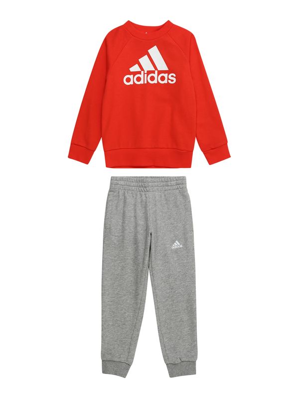 ADIDAS SPORTSWEAR ADIDAS SPORTSWEAR Облекло за трениране 'Essentials'  сив меланж / оранжево-червено / бяло