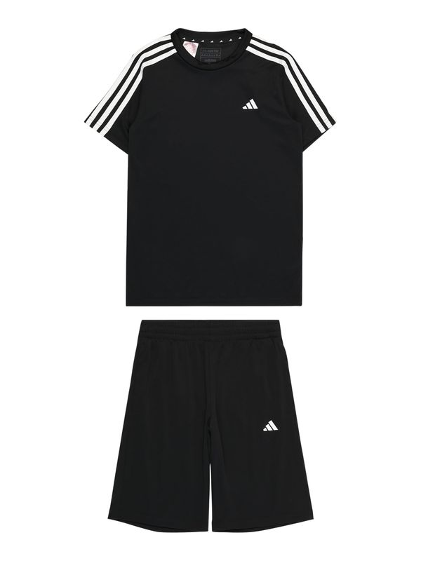 ADIDAS SPORTSWEAR ADIDAS SPORTSWEAR Облекло за трениране 'Train Essentials Aeroready 3-Stripes -Fit'  черно / бяло