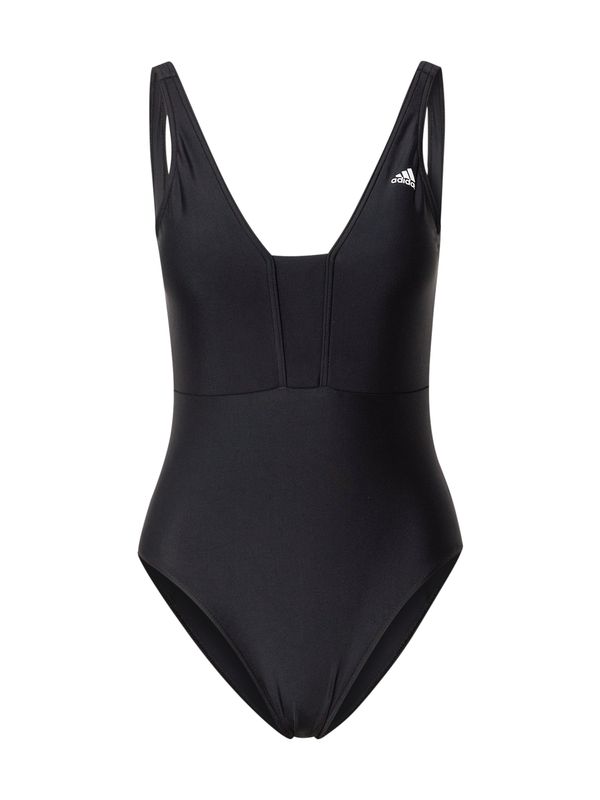 ADIDAS SPORTSWEAR ADIDAS SPORTSWEAR Спортен бански 'Iconisea 3-Stripes'  сиво / черно / бяло