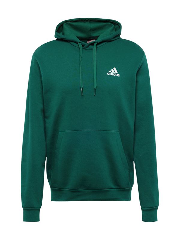 ADIDAS SPORTSWEAR ADIDAS SPORTSWEAR Спортен блузон 'Essentials Fleece'  елхово зелено / бяло