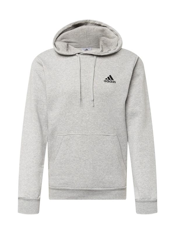 ADIDAS SPORTSWEAR ADIDAS SPORTSWEAR Спортен блузон 'Essentials Fleece'  сиво / черно