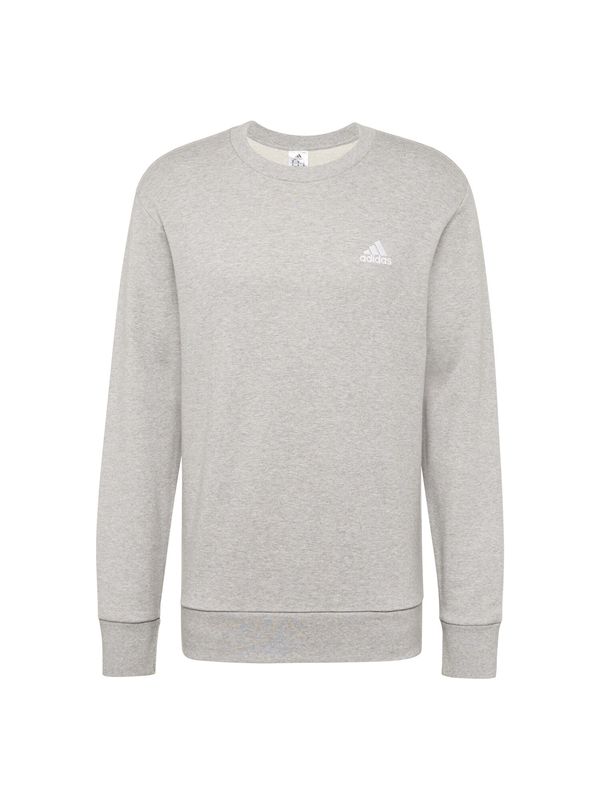 ADIDAS SPORTSWEAR ADIDAS SPORTSWEAR Спортен блузон 'Essentials French Terry Embroidered Small Logo'  сиво / бяло
