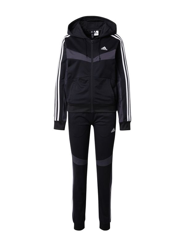 ADIDAS SPORTSWEAR ADIDAS SPORTSWEAR Спортен костюм 'Boldblock'  тъмносиво / черно / бяло