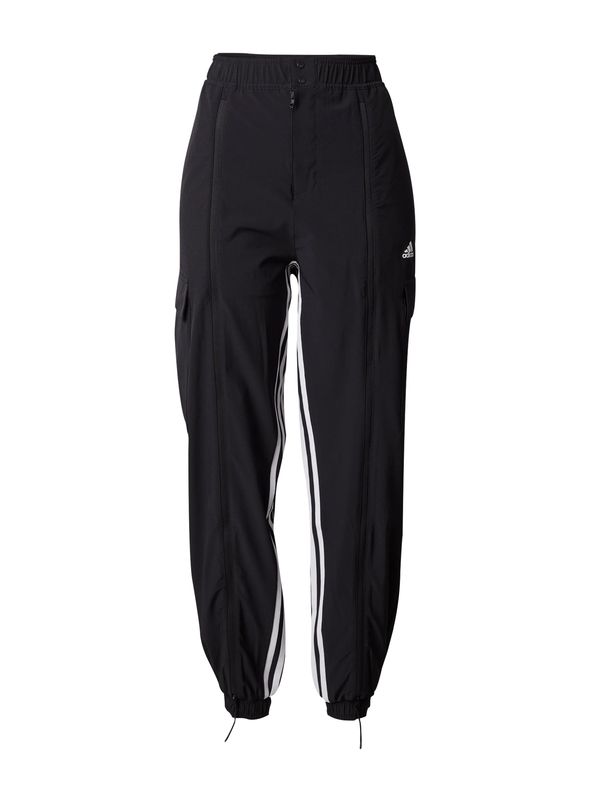 ADIDAS SPORTSWEAR ADIDAS SPORTSWEAR Спортен панталон 'Dance All-gender Versatile Woven Cargo Bottoms'  черно / бяло