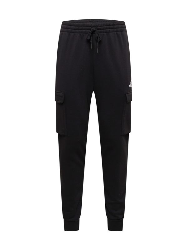 ADIDAS SPORTSWEAR ADIDAS SPORTSWEAR Спортен панталон 'Essentials Fleece'  черно / бяло