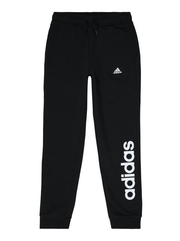ADIDAS SPORTSWEAR ADIDAS SPORTSWEAR Спортен панталон 'Essentials Linear Logo'  черно / бяло