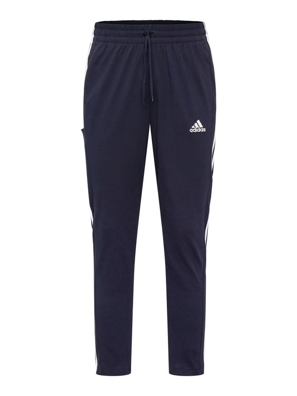 ADIDAS SPORTSWEAR ADIDAS SPORTSWEAR Спортен панталон 'Essentials Tapered Open Hem 3-Stripes'  синьо / бяло