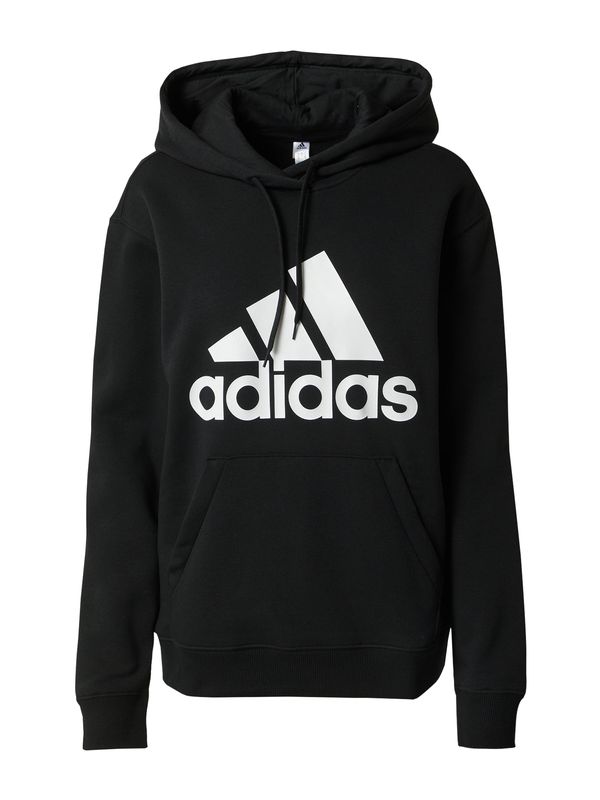 ADIDAS SPORTSWEAR ADIDAS SPORTSWEAR Спортен суитшърт с качулка 'Essentials'  черно / бяло