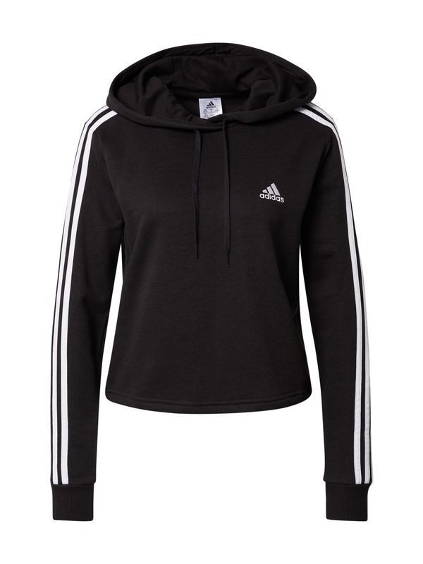 ADIDAS SPORTSWEAR ADIDAS SPORTSWEAR Спортен суитшърт с качулка 'Essentials'  черно / бяло