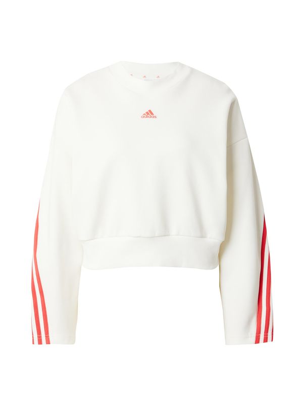ADIDAS SPORTSWEAR ADIDAS SPORTSWEAR Спортен суитшърт с качулка 'Future Icons Three Stripes'  пъпеш / бяло
