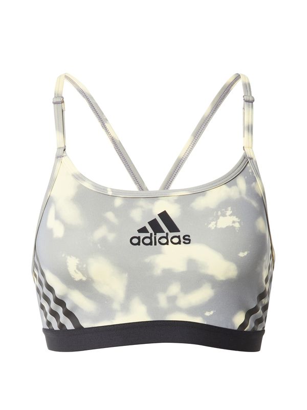 ADIDAS SPORTSWEAR ADIDAS SPORTSWEAR Спортен сутиен 'Aeroreact Light-Support Hyperglam Printed'  жълто / светлосиво / черно