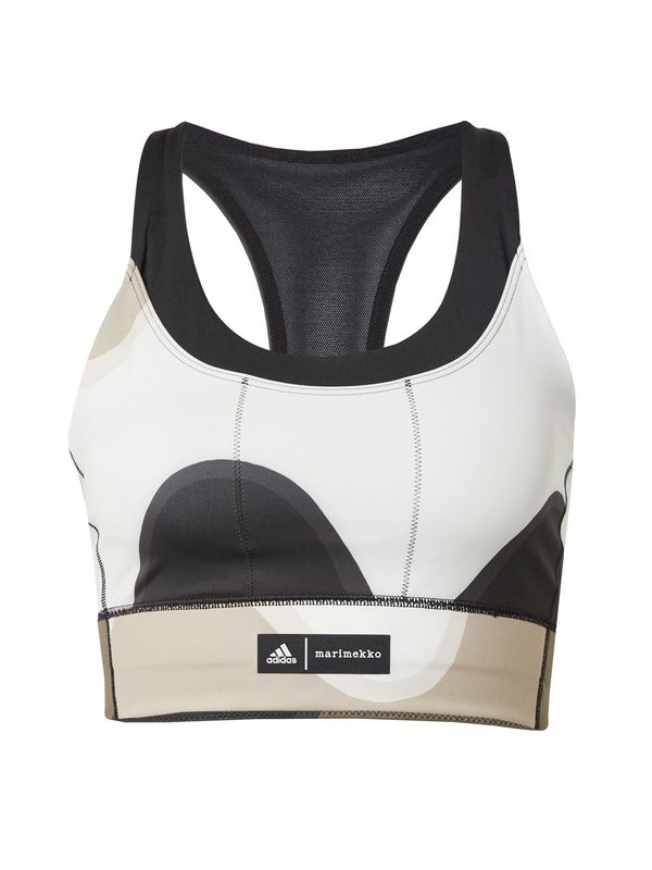 ADIDAS SPORTSWEAR ADIDAS SPORTSWEAR Спортен сутиен 'Marimekko '  сиво-бежово / черно / бяло