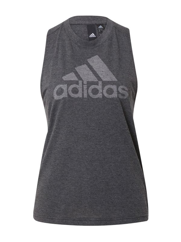 ADIDAS SPORTSWEAR ADIDAS SPORTSWEAR Спортен топ 'Future Icons Winners 3.0'  сив меланж / черен меланж