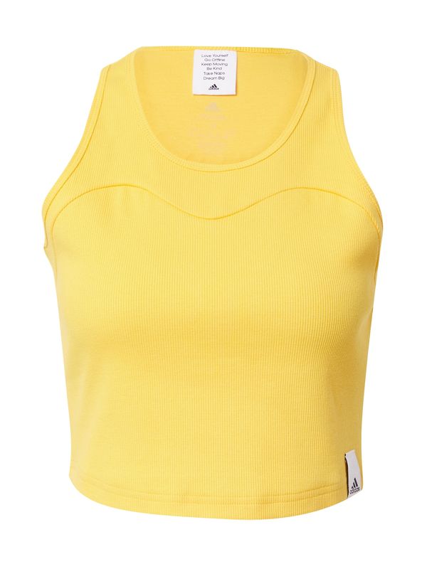 ADIDAS SPORTSWEAR ADIDAS SPORTSWEAR Спортен топ 'Lounge Rib'  жълто