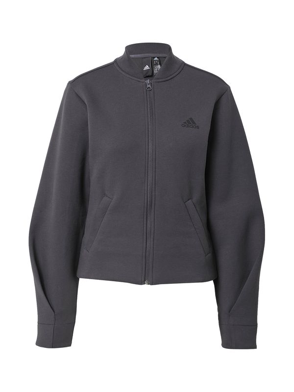 ADIDAS SPORTSWEAR ADIDAS SPORTSWEAR Спортна жилетка с качулка  антрацитно черно