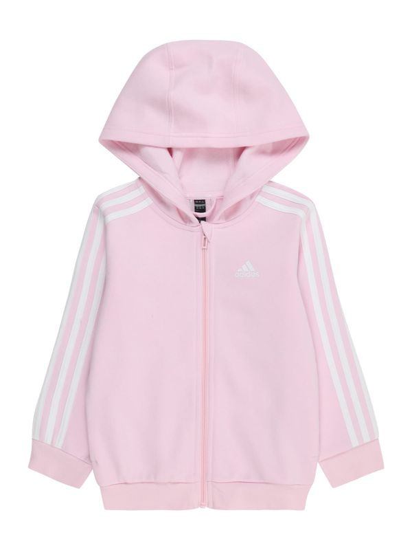 ADIDAS SPORTSWEAR ADIDAS SPORTSWEAR Спортна жилетка с качулка  бледорозово / бяло