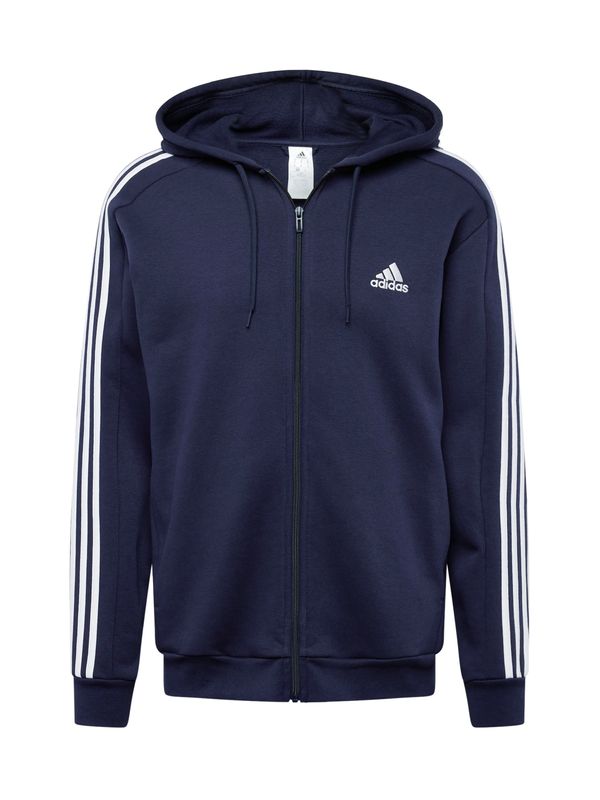 ADIDAS SPORTSWEAR ADIDAS SPORTSWEAR Спортна жилетка с качулка 'Essentials'  нейви синьо / бяло