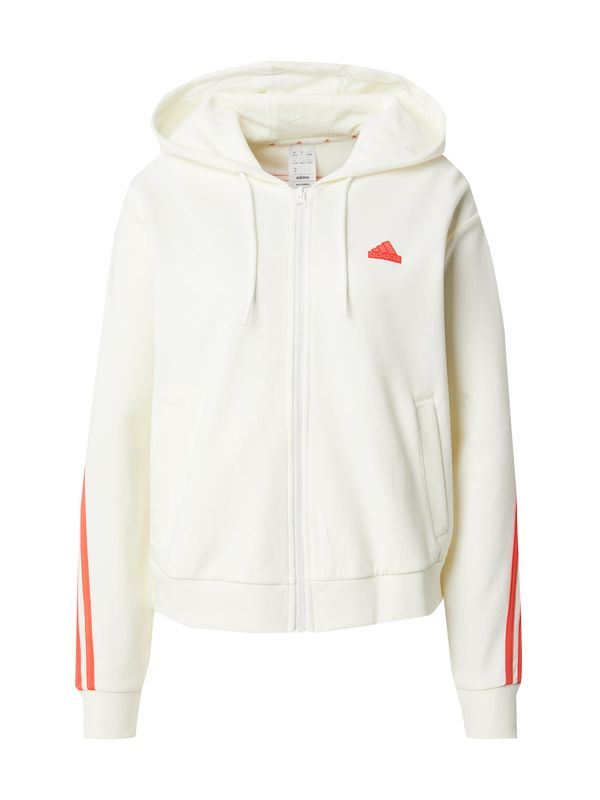 ADIDAS SPORTSWEAR ADIDAS SPORTSWEAR Спортна жилетка с качулка 'FI 3S'  неоново червено / бяло