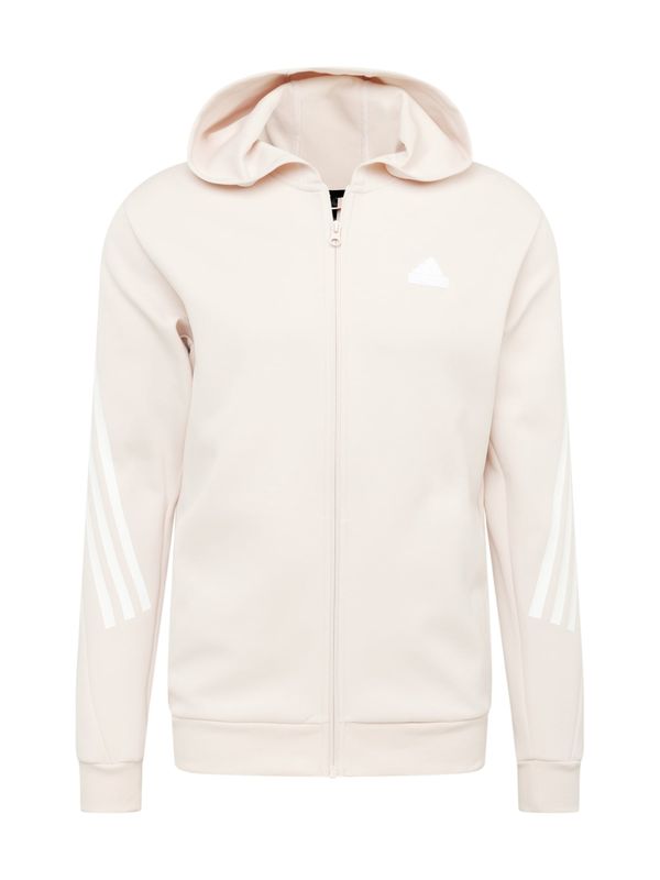 ADIDAS SPORTSWEAR ADIDAS SPORTSWEAR Спортна жилетка с качулка 'Future Icons'  бежово / бяло