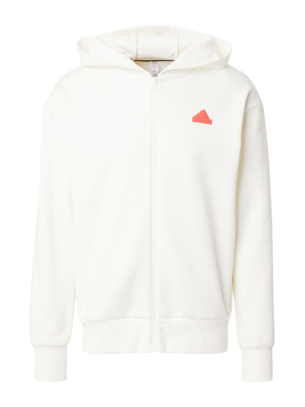 ADIDAS SPORTSWEAR ADIDAS SPORTSWEAR Спортна жилетка с качулка 'Future Icons Bos Full Zip'  оранжево / бяло