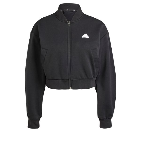 ADIDAS SPORTSWEAR ADIDAS SPORTSWEAR Спортна жилетка с качулка 'Future Icons'  черно / бяло