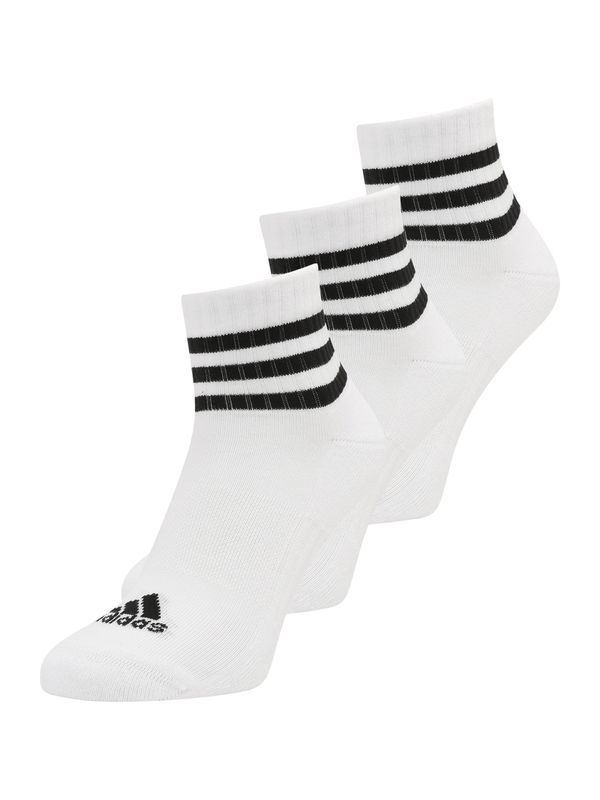 ADIDAS SPORTSWEAR ADIDAS SPORTSWEAR Спортни чорапи '3-stripes Cushioned Sportswear -cut 3 Pairs'  черно / бяло
