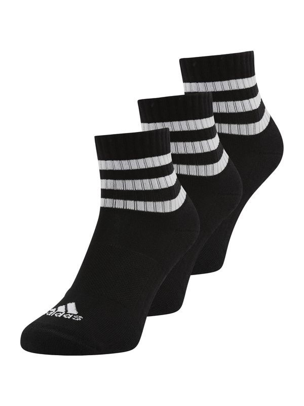 ADIDAS SPORTSWEAR ADIDAS SPORTSWEAR Спортни чорапи '3-stripes Cushioned Sportswear -cut 3 Pairs'  черно