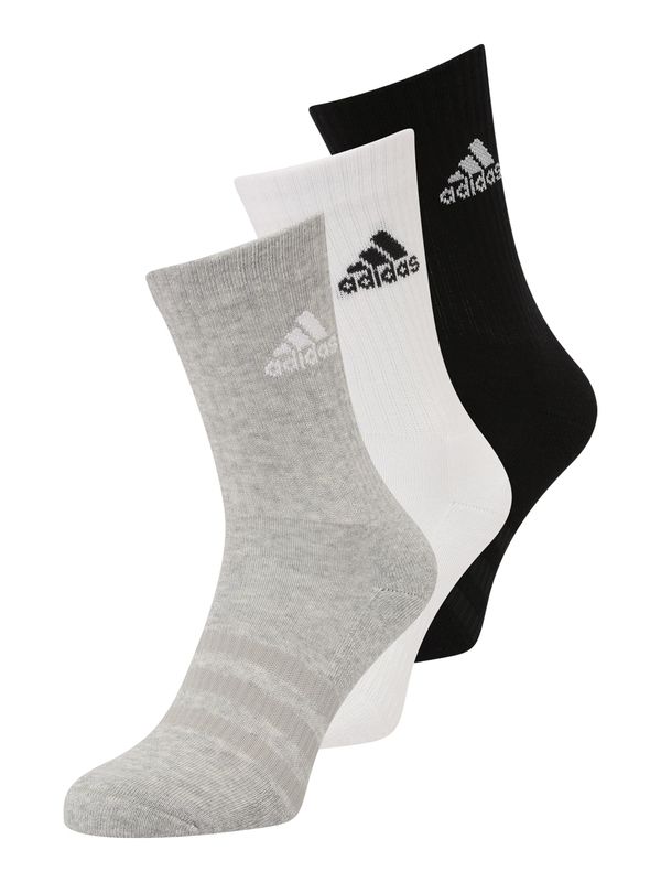 ADIDAS SPORTSWEAR ADIDAS SPORTSWEAR Спортни чорапи 'Cushioned Crew '  сив меланж / черно / бяло