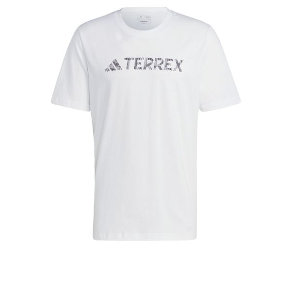ADIDAS TERREX ADIDAS TERREX Функционална тениска 'Classic Logo'  сиво / бяло