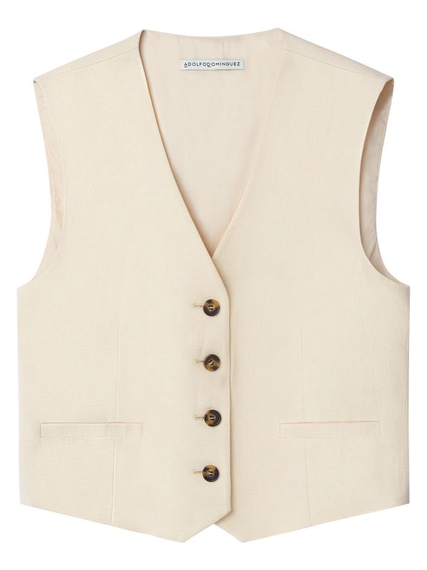 Adolfo Dominguez Adolfo Dominguez Мъжка елек за костюм  кремаво