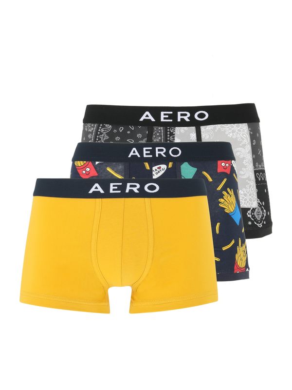 AÉROPOSTALE AÉROPOSTALE Боксерки  жълто / червено / черно / бяло