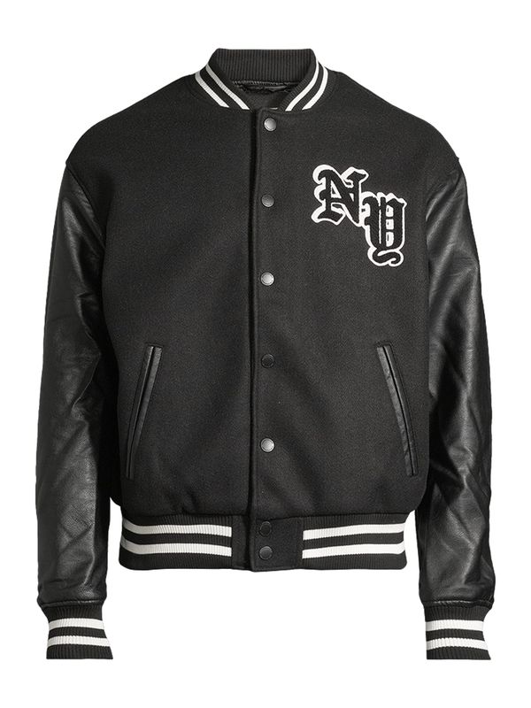 AÉROPOSTALE AÉROPOSTALE Преходно яке 'VARSITY'  черно / бяло