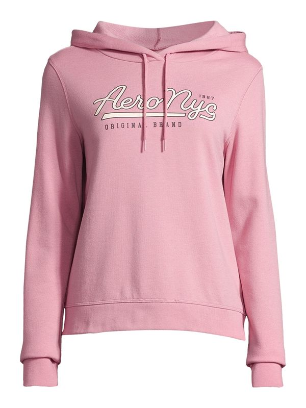 AÉROPOSTALE AÉROPOSTALE Суичър 'FACORY'  бледорозово / черно / бяло