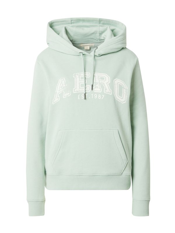 AÉROPOSTALE AÉROPOSTALE Суичър  зелено / мръсно бяло