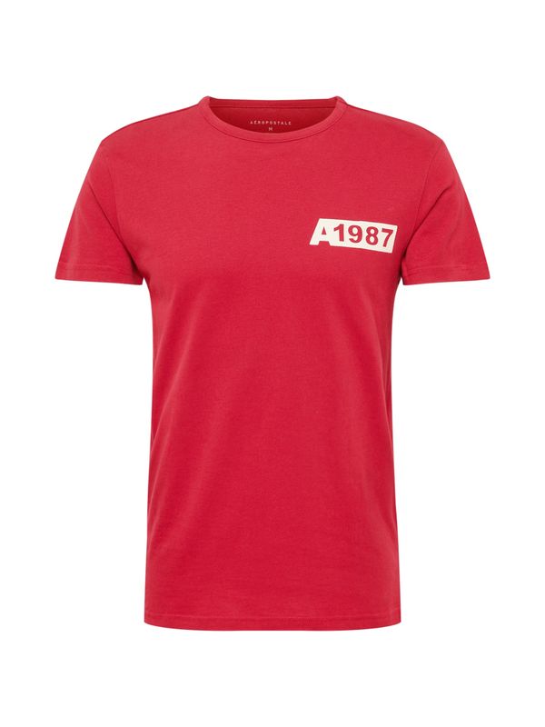 AÉROPOSTALE AÉROPOSTALE Тениска 'A1987'  червено / бяло