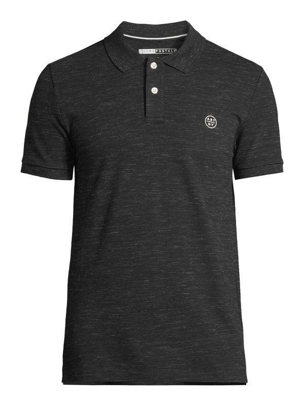 AÉROPOSTALE AÉROPOSTALE Тениска  черен меланж / бяло