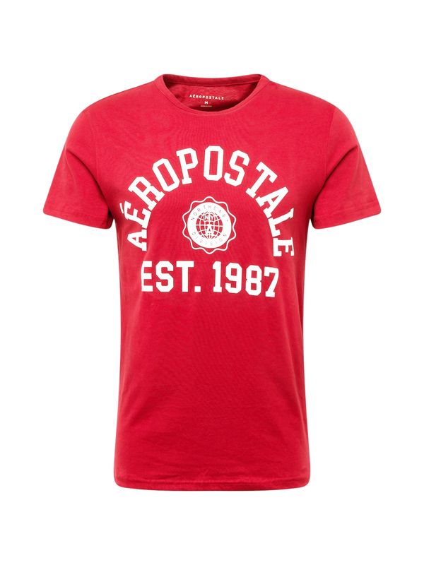 AÉROPOSTALE AÉROPOSTALE Тениска  червено / бяло