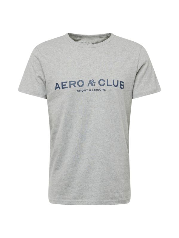 AÉROPOSTALE AÉROPOSTALE Тениска 'CLUB'  синьо / сив меланж