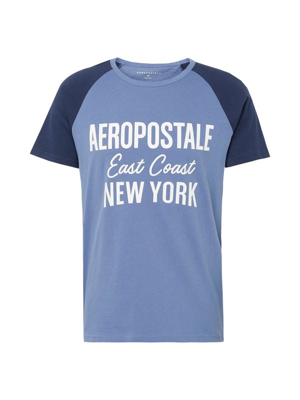 AÉROPOSTALE AÉROPOSTALE Тениска 'EAST COAST'  морскосиньо / гълъбово синьо / мръсно бяло