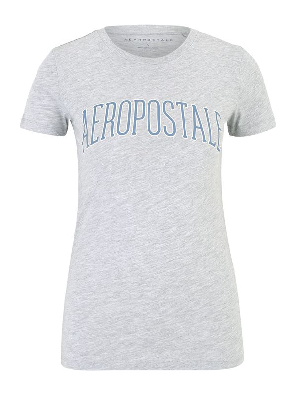 AÉROPOSTALE AÉROPOSTALE Тениска 'JUNE'  гълъбово синьо / сив меланж / бяло