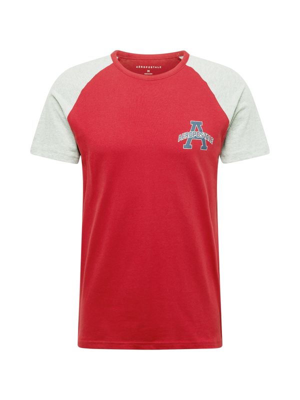 AÉROPOSTALE AÉROPOSTALE Тениска  нейви синьо / светлосиво / червено / бяло
