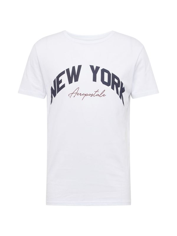 AÉROPOSTALE AÉROPOSTALE Тениска 'NEW YORK'  кафяво / черно / бяло