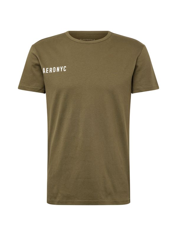 AÉROPOSTALE AÉROPOSTALE Тениска 'NYC'  каки / бяло