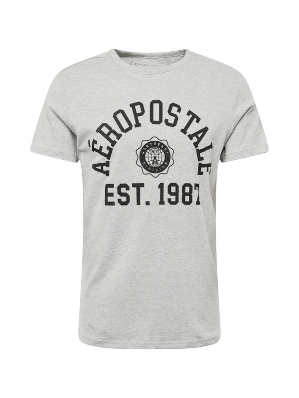 AÉROPOSTALE AÉROPOSTALE Тениска  сиво / черно