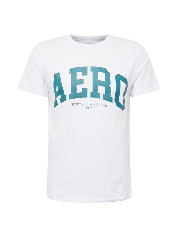 AÉROPOSTALE AÉROPOSTALE Тениска  смарагдово зелено / бяло